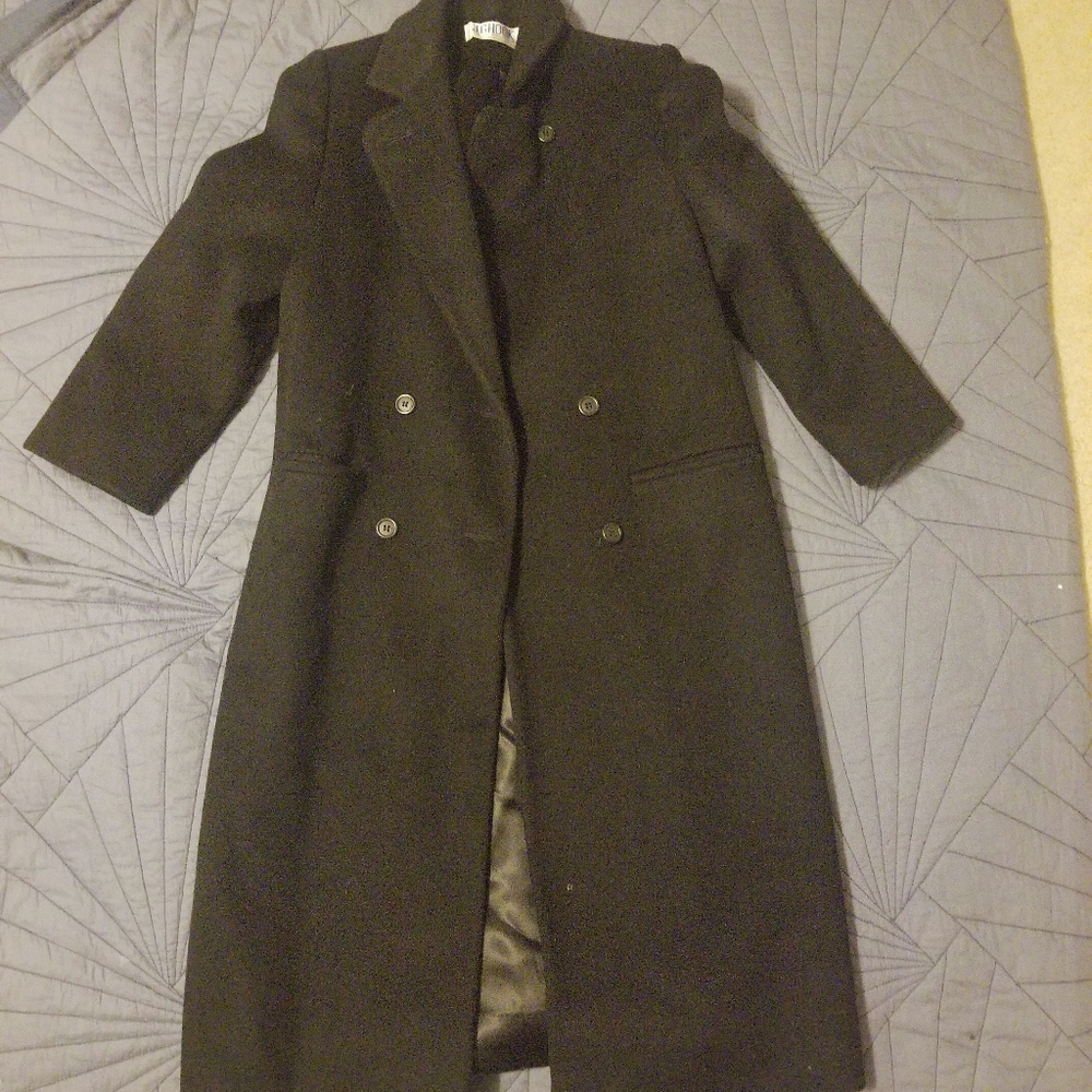 J.G. Hook Black Vintage Style Wool Pea Coat